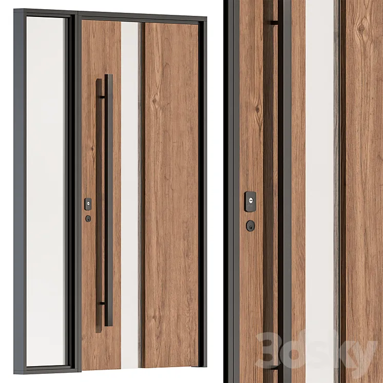 Wooden Front Door – Set 61 3DS Max Model