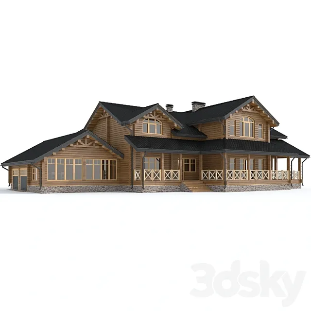 Wooden house 3DSMax File