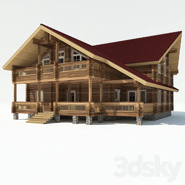 Wooden house 3DSMax File