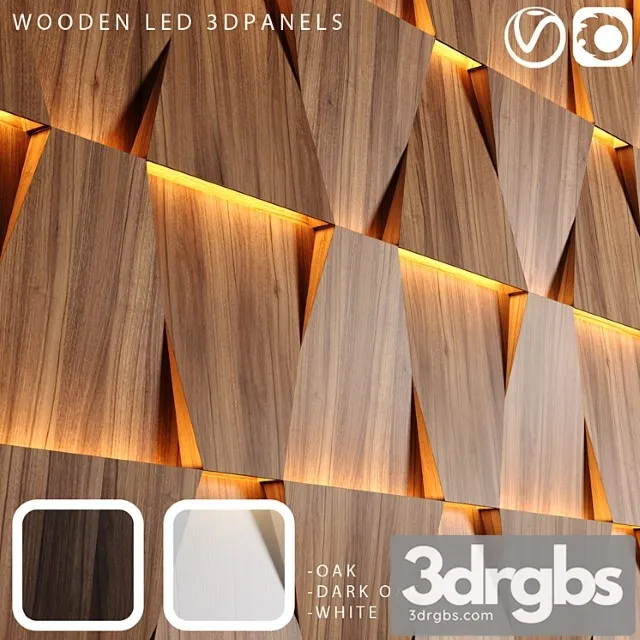 Wooden led panels 3dsmax Download