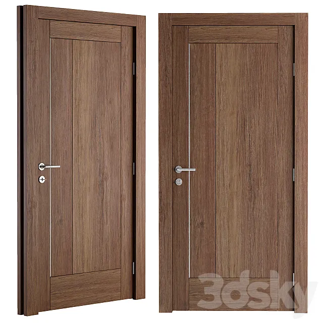 Wooden Modern Simple Door 3ds Max