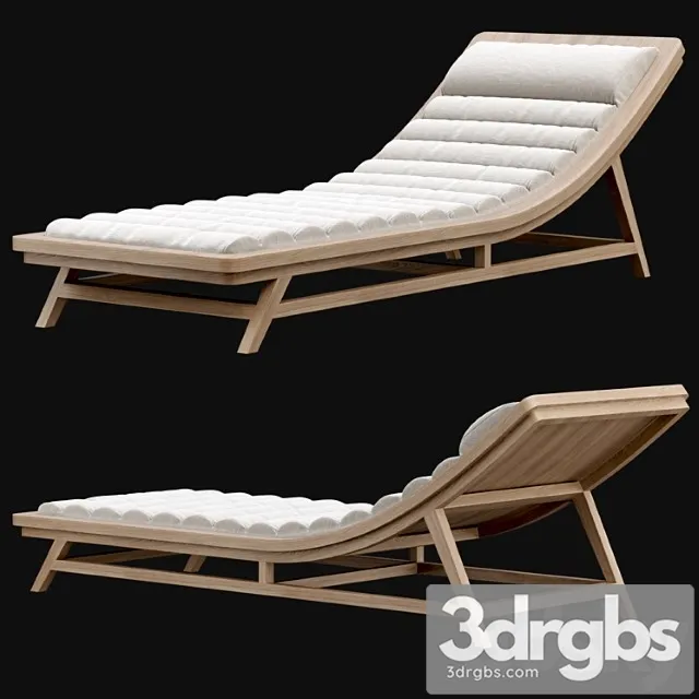 Wooden outdoor chaise lounge l15