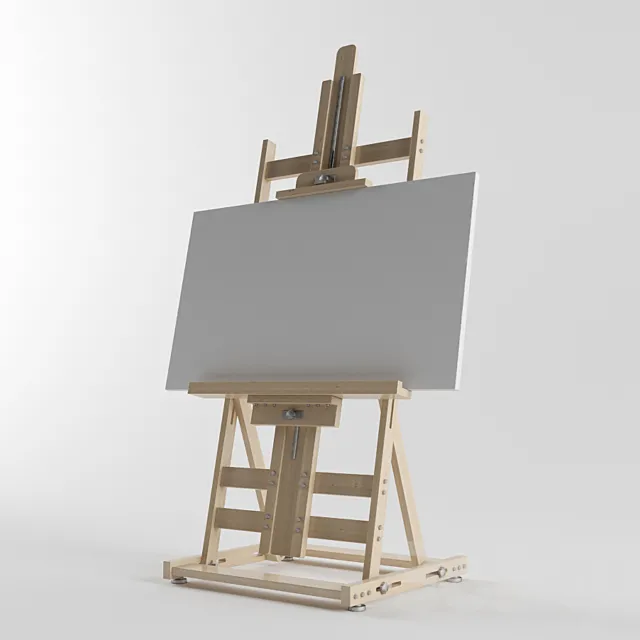 wooden painting stand 3DS Max Model