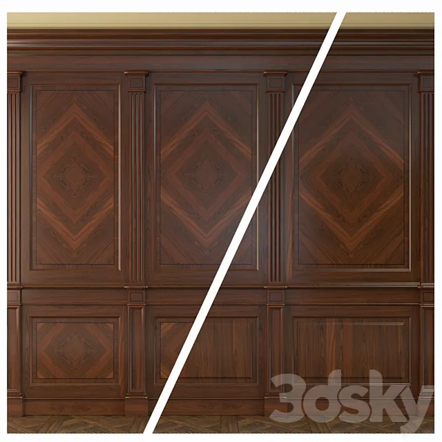 Wooden panel .33 3DS Max Model