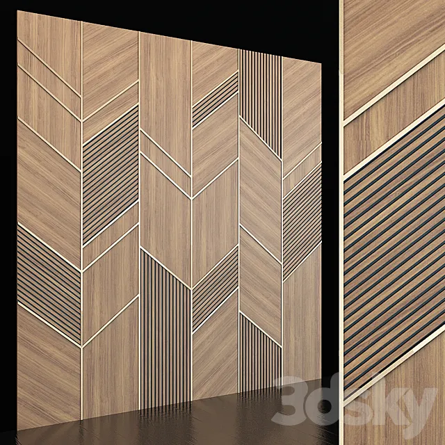 Wooden panels 02 3DS Max Model