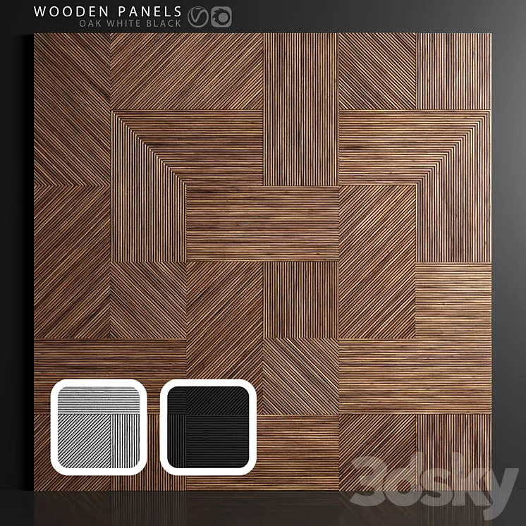 Wooden panels 3 3DS Max
