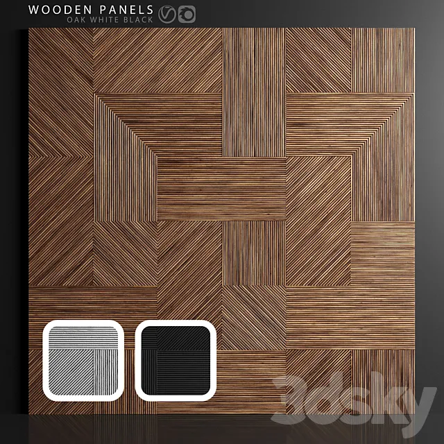 Wooden panels 3 3DSMax File