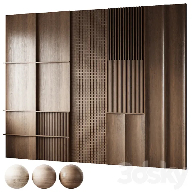 Wooden panels 3DS Max Model