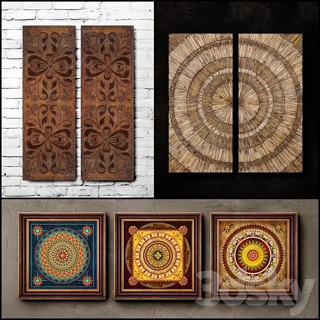 Wooden panels. Collection 35 3DSMax File
