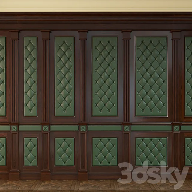 Wooden panels kozhey_02 3ds Max