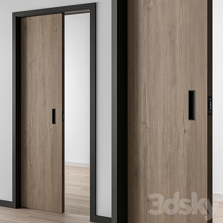 Wooden Pocket Door – Set 50 3DS Max Model