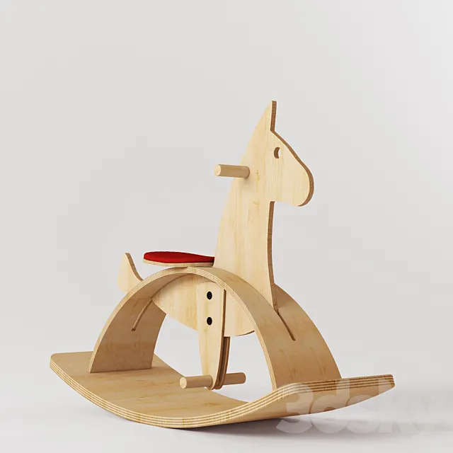 wooden rocking horse 3DS Max Model