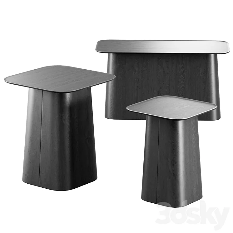 Wooden Side Tables by Vitra 3DS Max Model