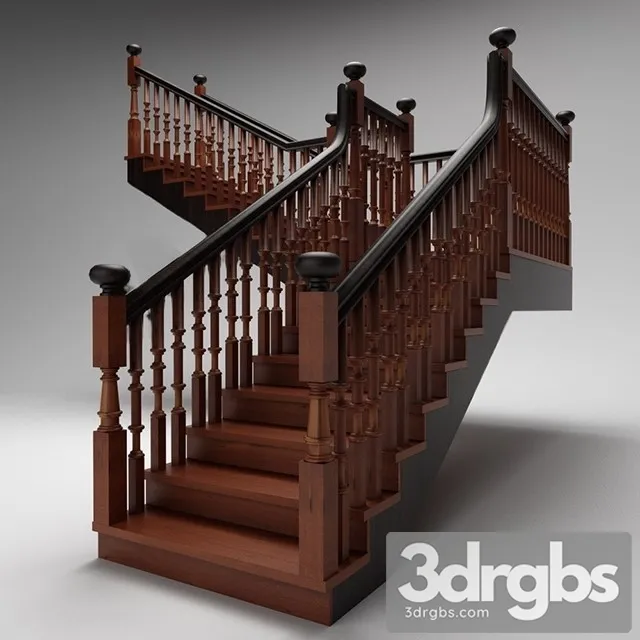 Wooden Staircase 2 3dsmax Download