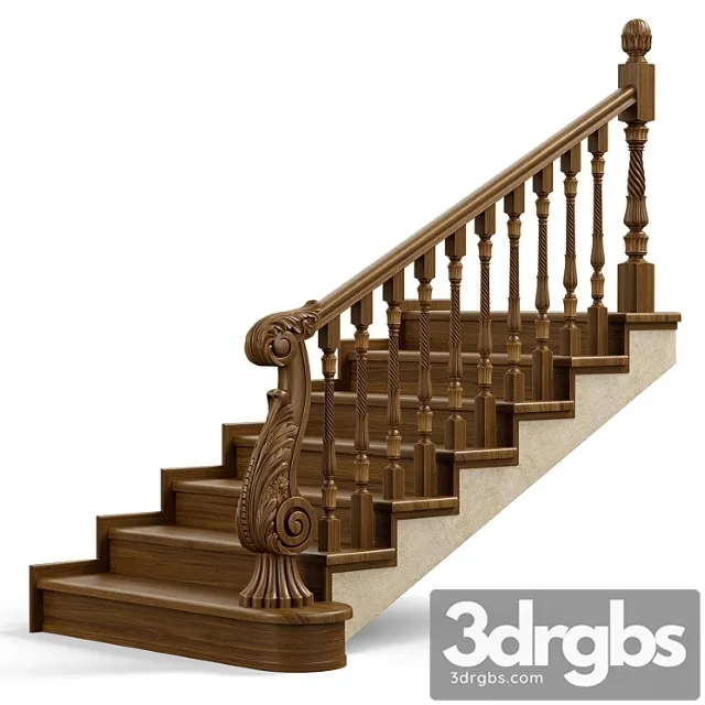 Wooden Stairs 004 3dsmax Download