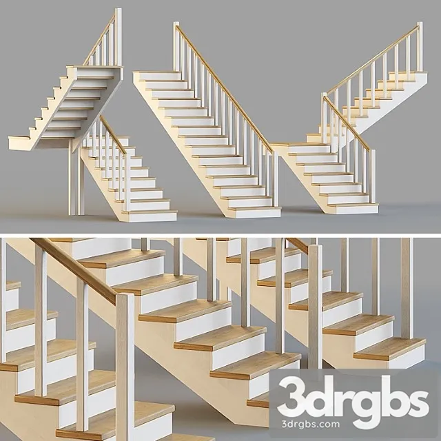 Wooden stairs for a private house 1