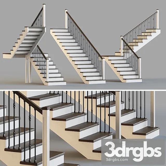 Wooden stairs for a private house 3