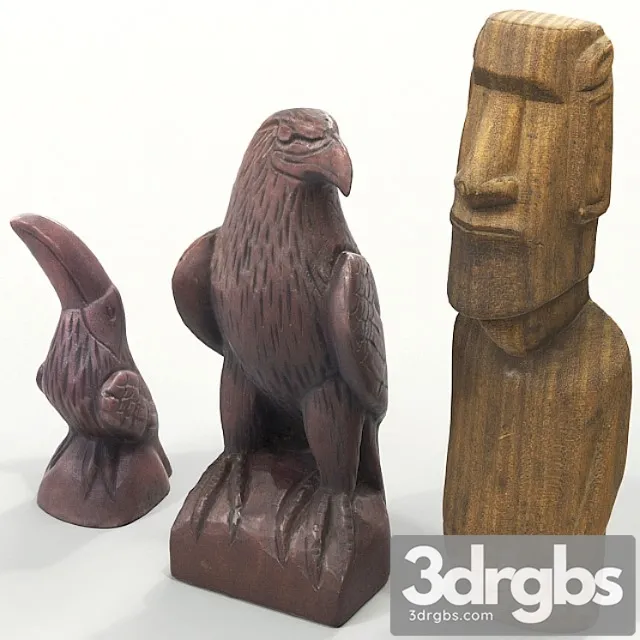 Wooden statuettes 3dsmax Download