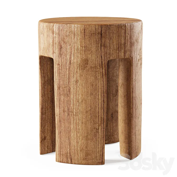 Wooden stool By Pols Potten \/ Wooden stool 3DS Max