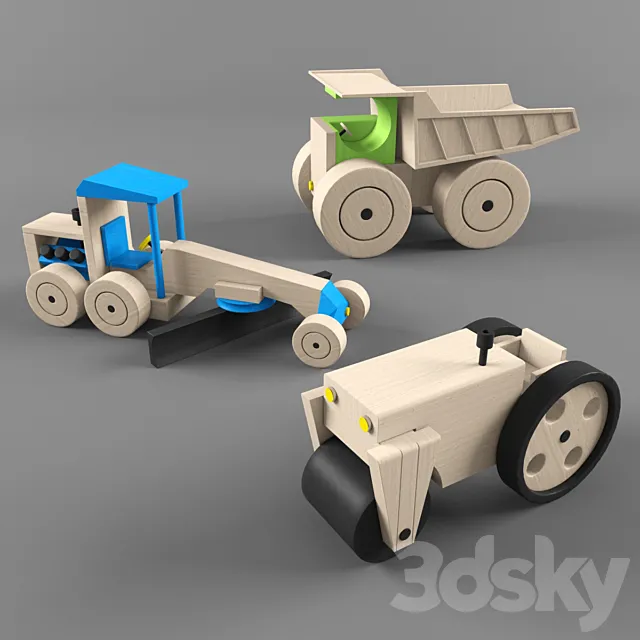 wooden toys-road builder 3DS Max Model