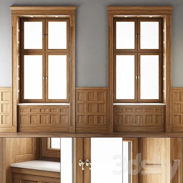 Wooden window 3DS Max Model