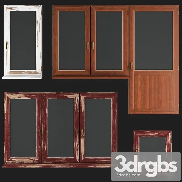 Wooden windows 3dsmax Download