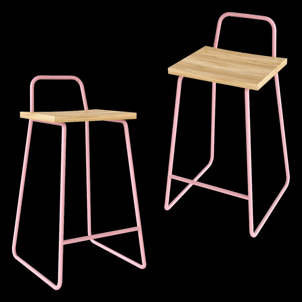 Woodi Furniture – Bauhaus bar stool 3ds Max