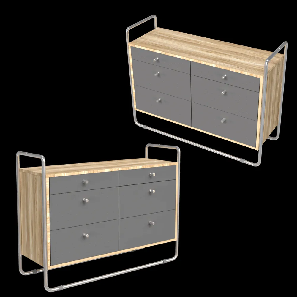 Woodi Furniture – Chest of drawers Bauhaus BHK-SS 3ds Max