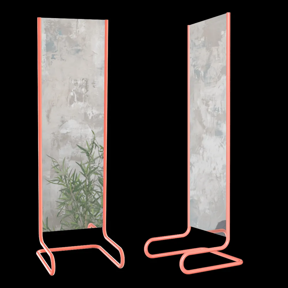 Woodi Furniture – Mirror Bauhaus BHVS-ZE-PNK 3ds Max