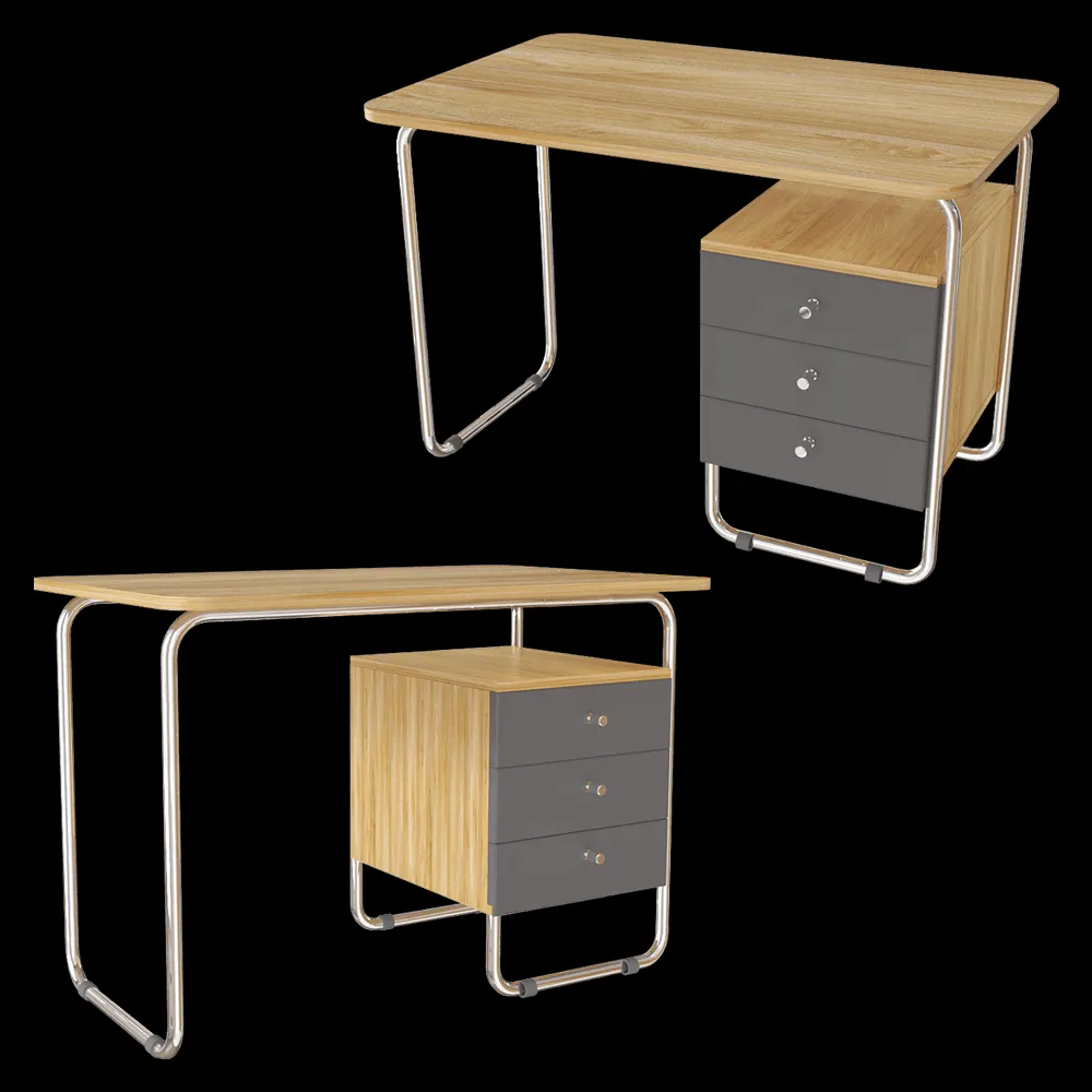 Woodi Furniture – Work table Bauhaus BHWT-03 3ds Max