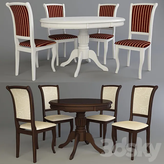 Woodville factory furniture set 3ds Max