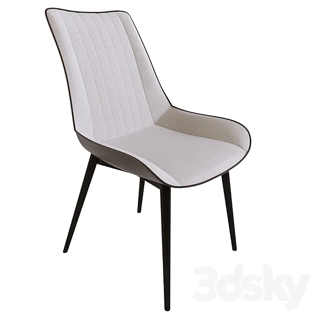 Woodville Seda light beige dining chair 3DS Max Model