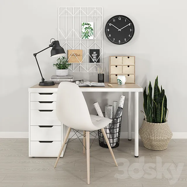 Work place IKEA 3DS Max Model