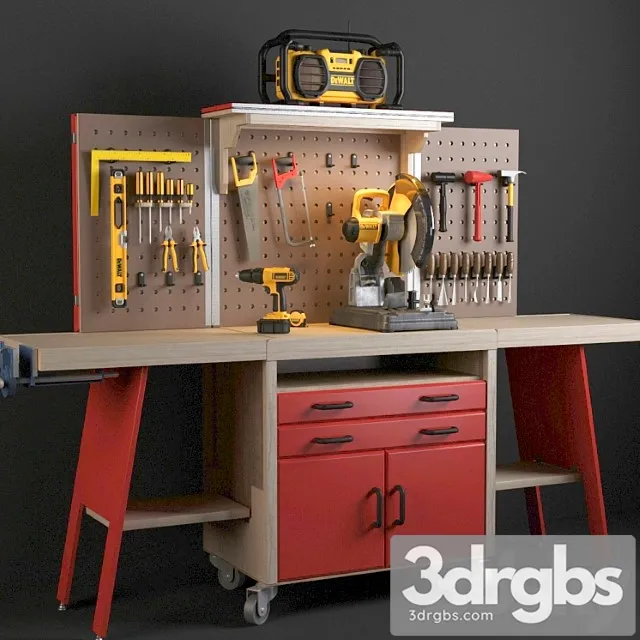 Workbench with tools dewalt. 3dsmax Download