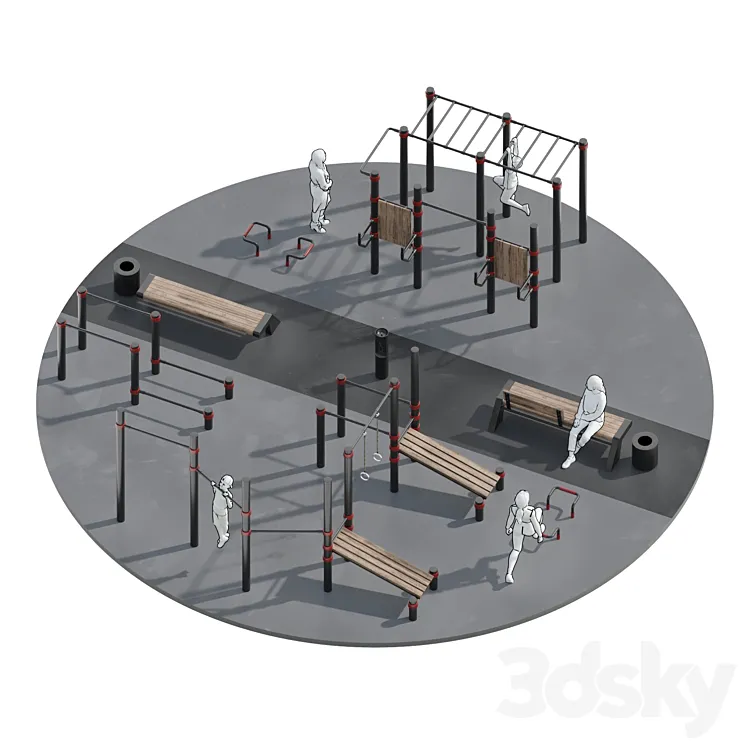 Workout area 3DS Max