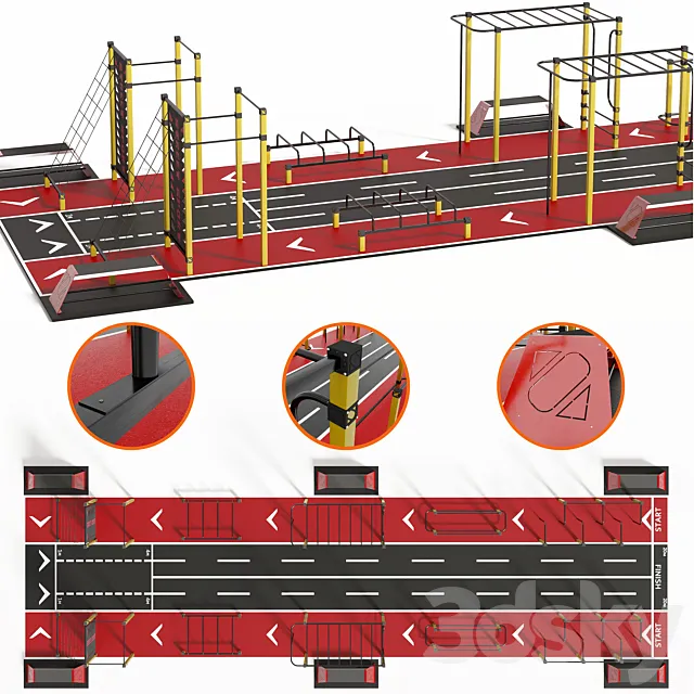 Workout street sport SCS-20.2 3DS Max Model