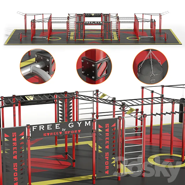 Workout street sport SFG 3DS Max Model