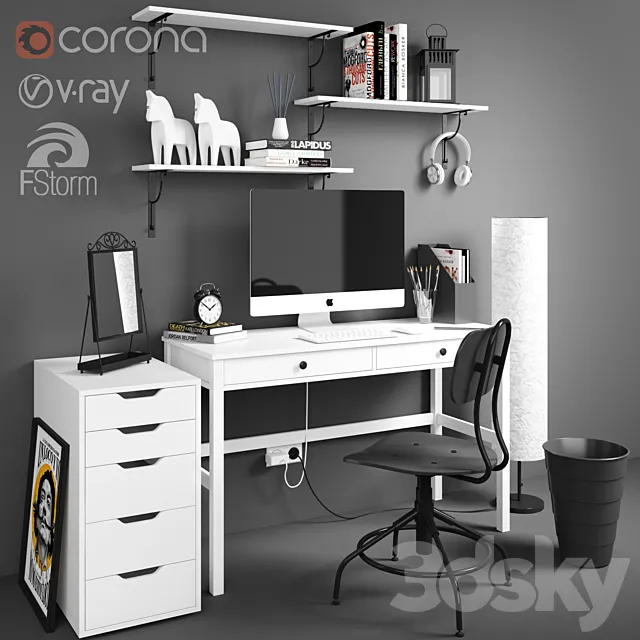 workplace 3DS Max Model