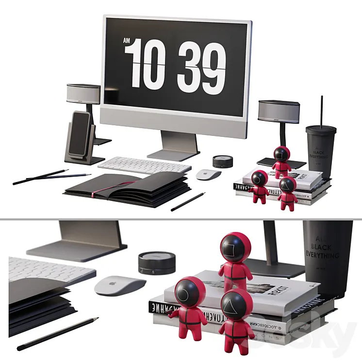 Workplace decor 3DS Max