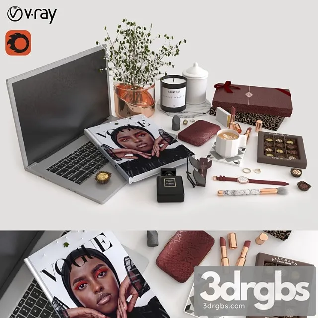 Workplace decorative set – cosmetics