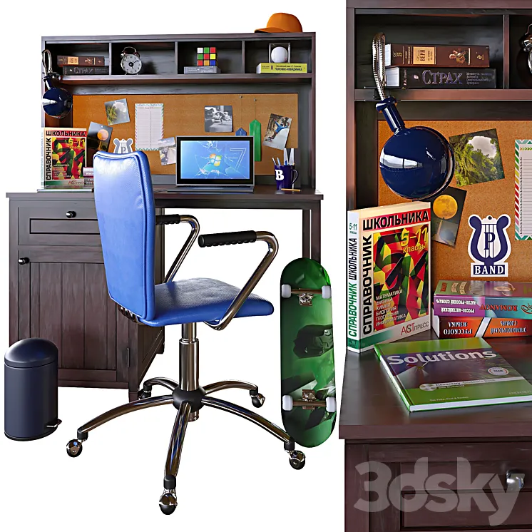 Workplace for a teenager 3DS Max