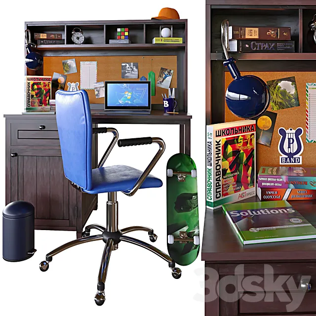 Workplace for a teenager 3DSMax File