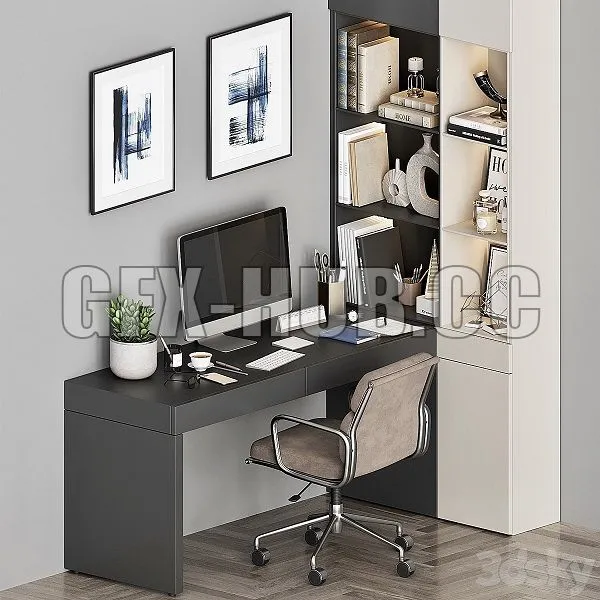 Workplace Set WT 03 3dsMax Model