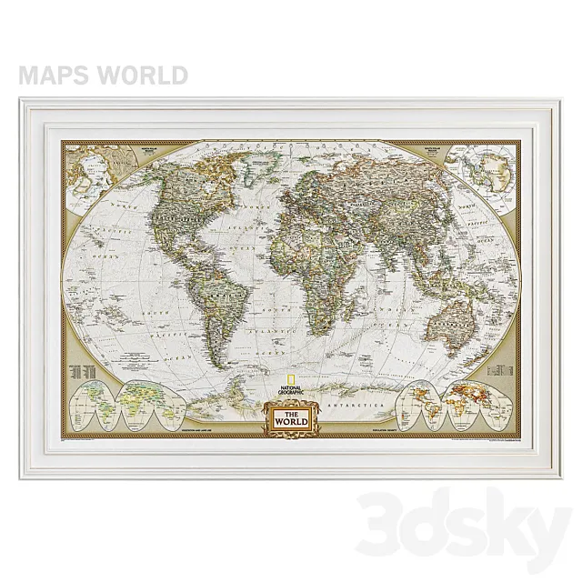 World map 3ds Max