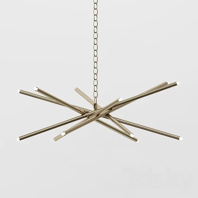 Worlds Away Luisa Chandelier – Brass 3ds Max