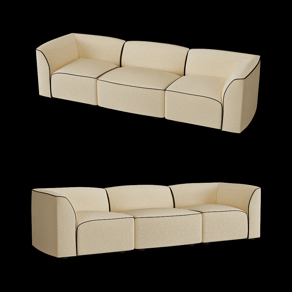 Woud – Modular  3-seater sofa Flora 3ds Max