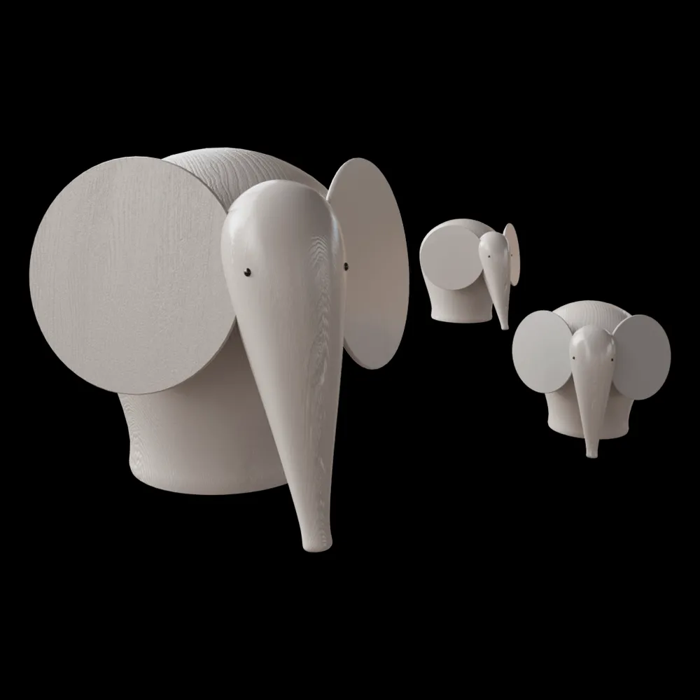 Woud – Nunu elephant taupe 3x 3ds Max