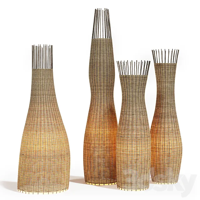 Woven Floor Lamps By Darcy Clarke 3ds Max