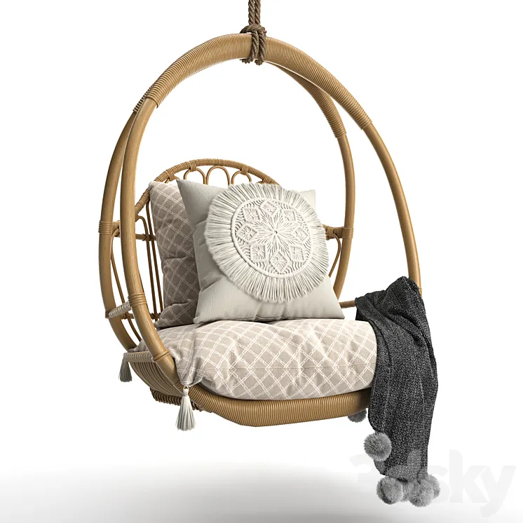 Woven hanging chair 3DS Max