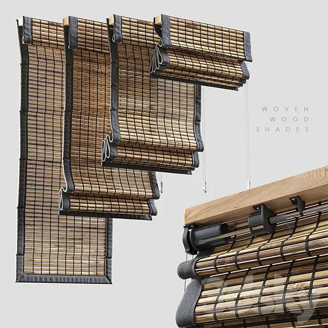 Woven wood shades 2 3DS Max Model